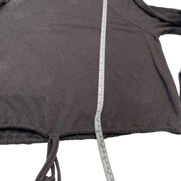 A New Day Grey Crew Neck Long Sleeve Sweater Tie Waist Size L - Picture 12 of 14